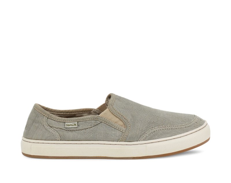 Sanuk Mens Tideline Hemp Slip-on Grey Shoes | ASHGDT382